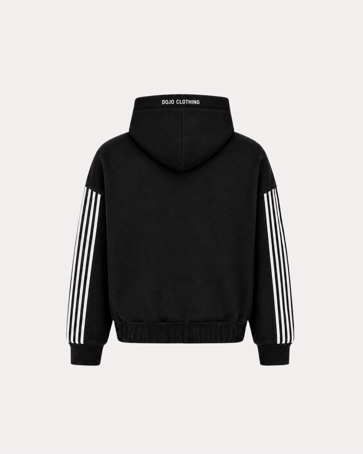 STRIPED HOODIE BLACK