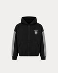 STRIPED HOODIE BLACK