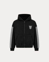 STRIPED HOODIE BLACK