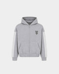 STRIPED HOODIE GREY