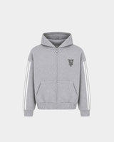 STRIPED HOODIE GREY