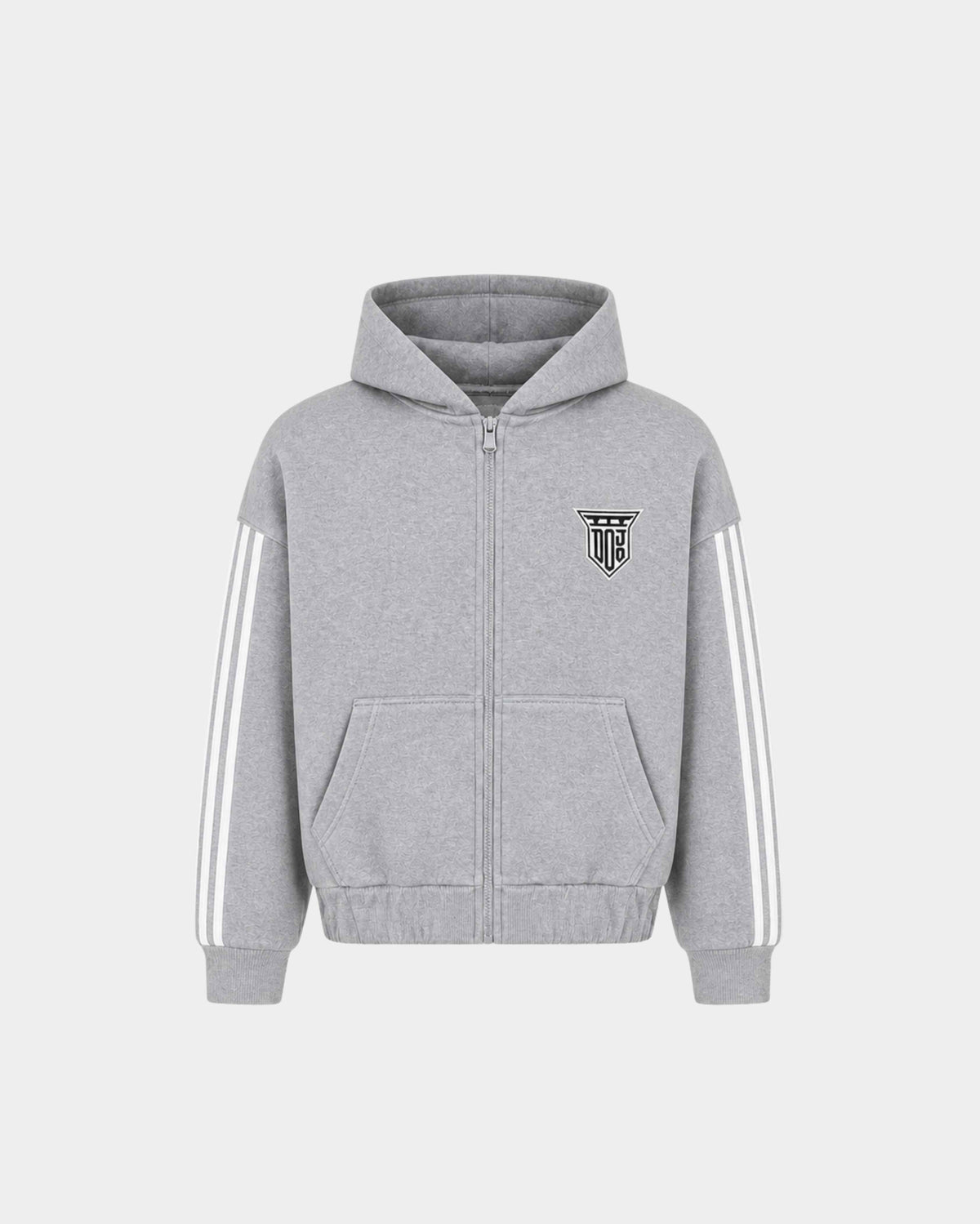 STRIPED HOODIE GREY
